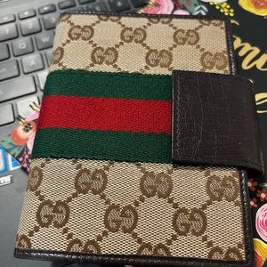 GUCCI GG Canvas Sherry Line Agenda Schedule notebook Cover